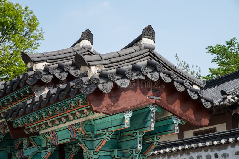 Casa Hanok Corea fotografia stock libera da diritti