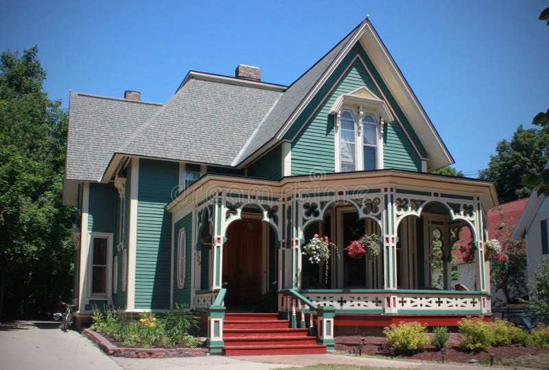 A restored house in Marquette, Michigan, brings back its Victorian charm, complete with gingerbread trim. A restored house in Marquette, Michigan, brings back its Victorian charm, complete with gingerbread trim.