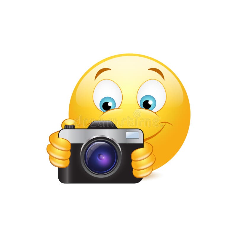 emoji happy face camera