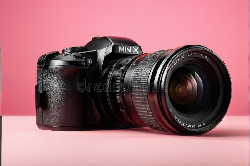 Camera en dslr-lens royalty-vrije illustratie