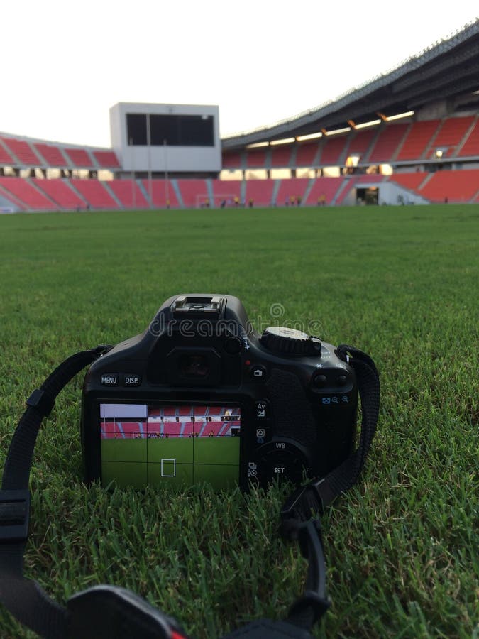 Camera on the field. stock image. Image of sport, view 58478615