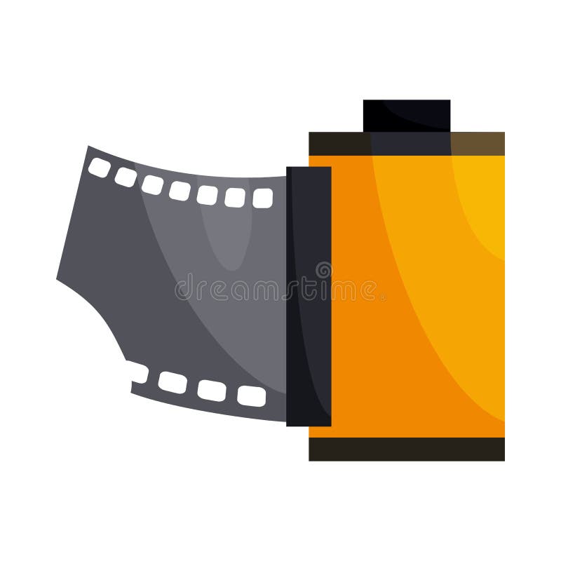 Camera Film Roll Icon, Cartoon Style Stock Vector - Illustration of ...