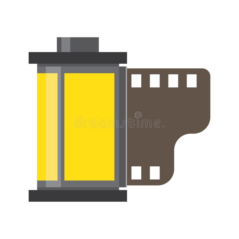Camera film roll negative and films photo in cartridge royalty free illustration Camera film roll negative and films photo in cartridge royalty free illustration