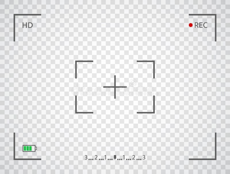 Camera-frame Digitale camera-display-interface Het scherm van de kijker op transparante achtergrond Fotoframe Videoscherm opnemen stock illustratie Camera-frame Digitale camera-display-interface Het scherm van de kijker op transparante achtergrond Fotoframe Videoscherm opnemen stock illustratie