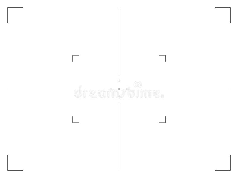 Camera Frame Viewfinder Grid with Target. Video Camera Recorder Digital