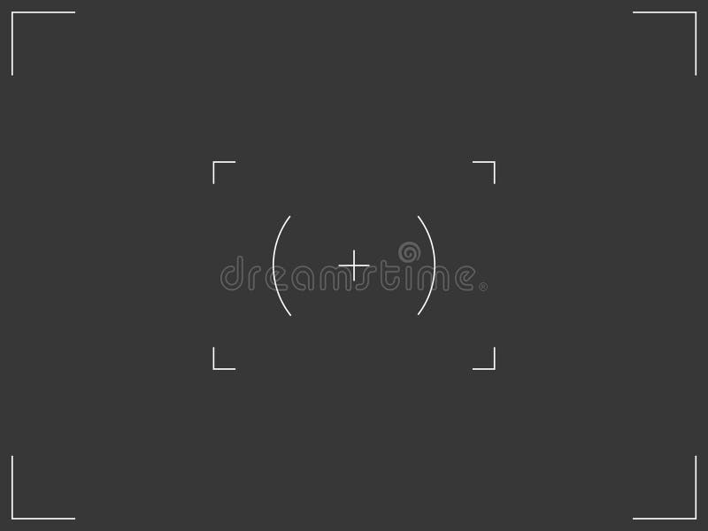 Camera Frame Viewfinder Screen of Photo, Video Recorder Digital Display