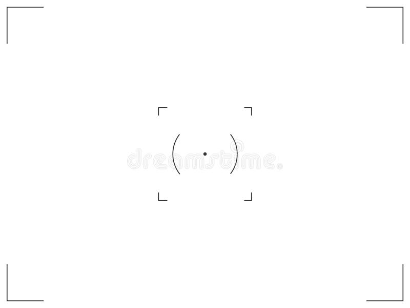 Camera Frame Viewfinder Screen of Photo, Video Recorder Digital Display