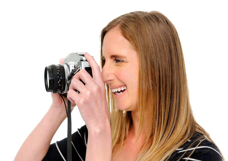 Camera friendly stock image. Image of holding, pleasure 21061305