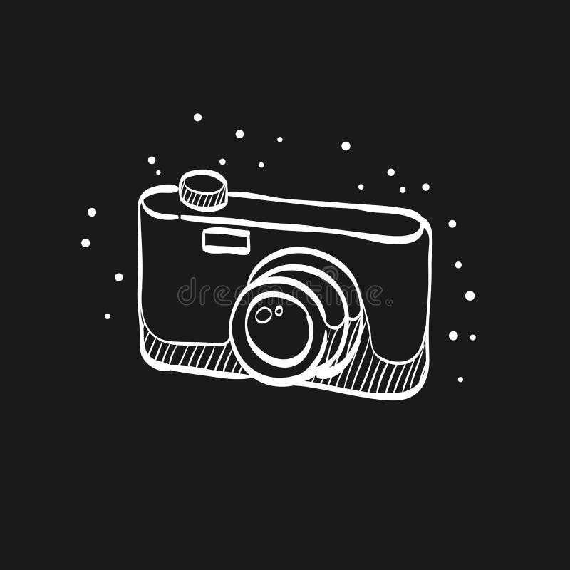 Sketch Icon in Black - Camera Stock Vector - Illustration of objective ...