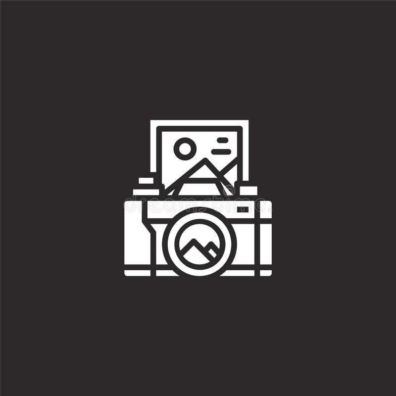 camera icon. Filled camera icon for website design and mobile, app development. camera icon from filled hobby collection isolated vector illustration camera icon. Filled camera icon for website design and mobile, app development. camera icon from filled hobby collection isolated vector illustration