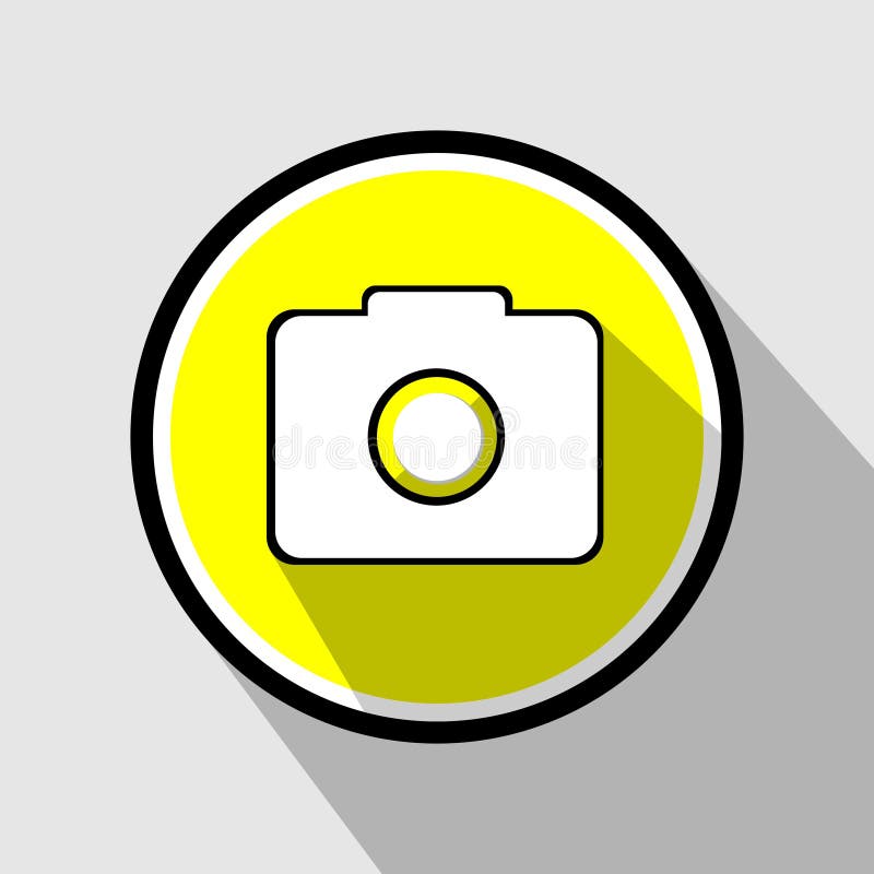 Camera Icon App in Trendy Flat Style. Illustration Vector Stock Vector