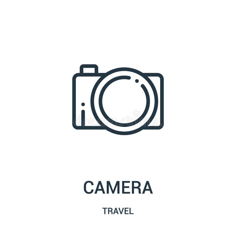 camera icon vector from travel collection. Thin line camera outline icon vector illustration. Linear symbol for use on web and stock illustration camera icon vector from travel collection. Thin line camera outline icon vector illustration. Linear symbol for use on web and stock illustration