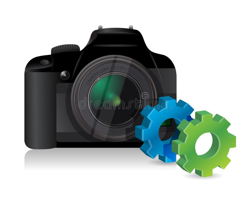 Camera Gears infographics stock illustration. Illustration of finder
