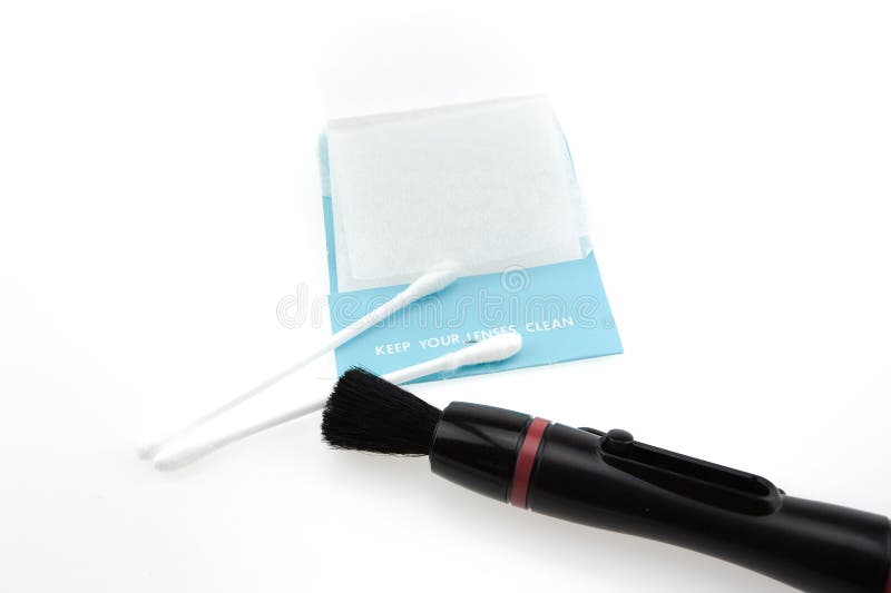 Camera lens cleaning stock photo. Image of blue, lens 89704302
