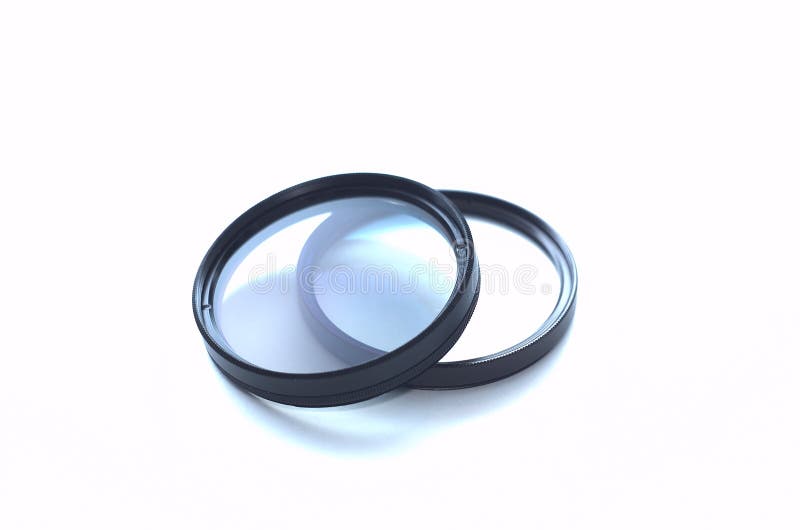 Camera Lens Filters on White Stock Photo Image of hobby, black 8714474