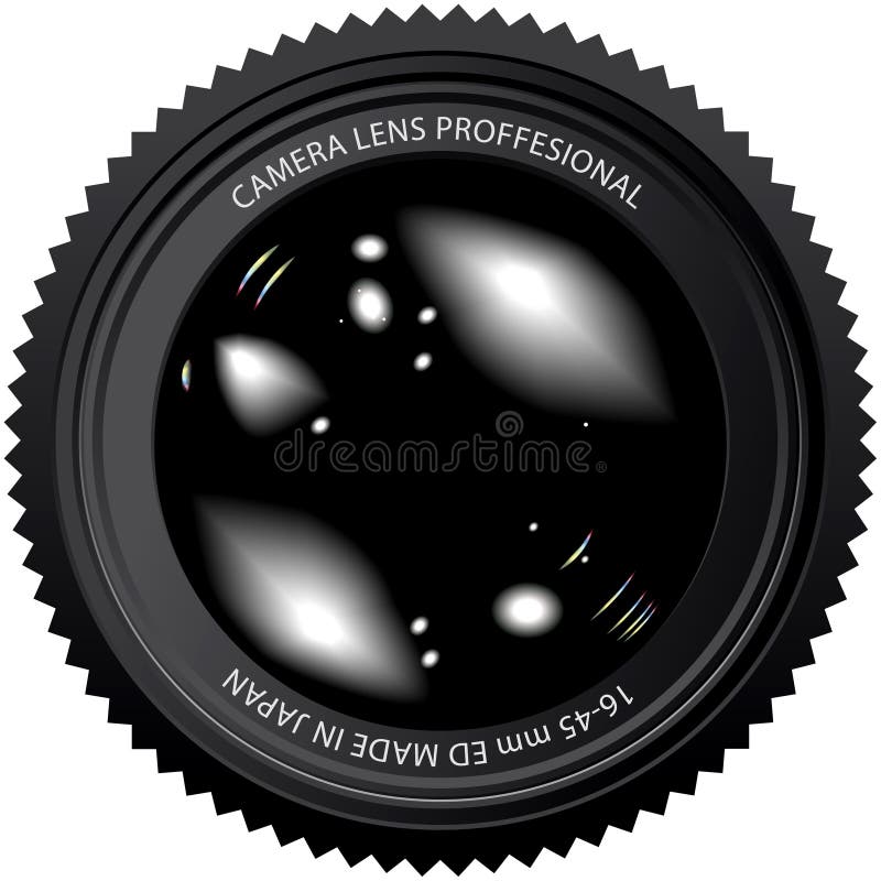Camera lens illustration stock vector. Illustration of insight 14450694