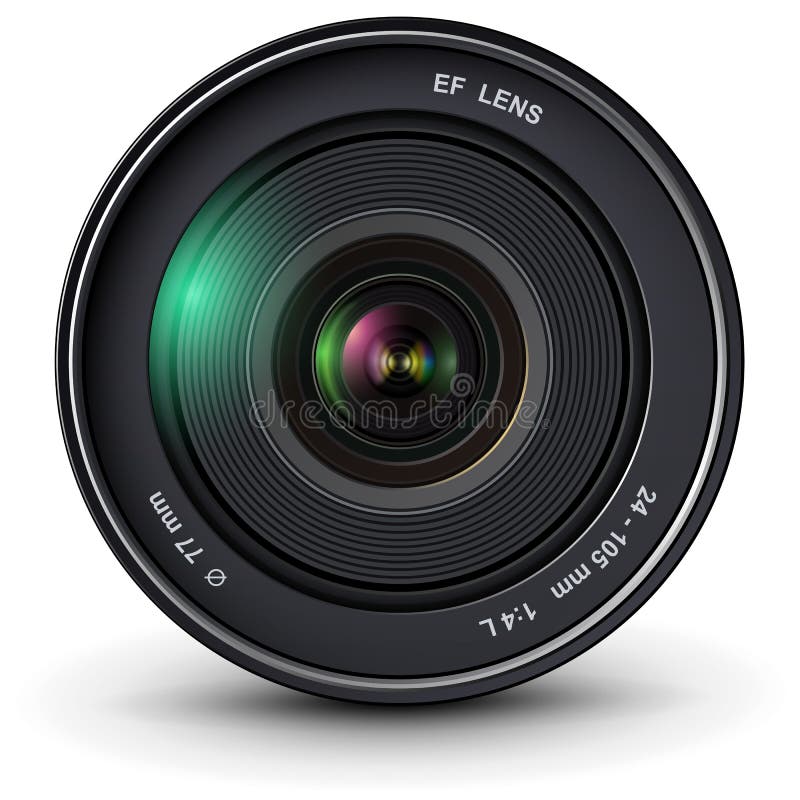 Camera lens stock vector. Illustration of equipment, device 25889800