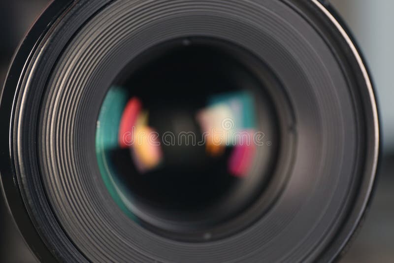 Camera Lens of Professional Photographer Stock Photo Image of