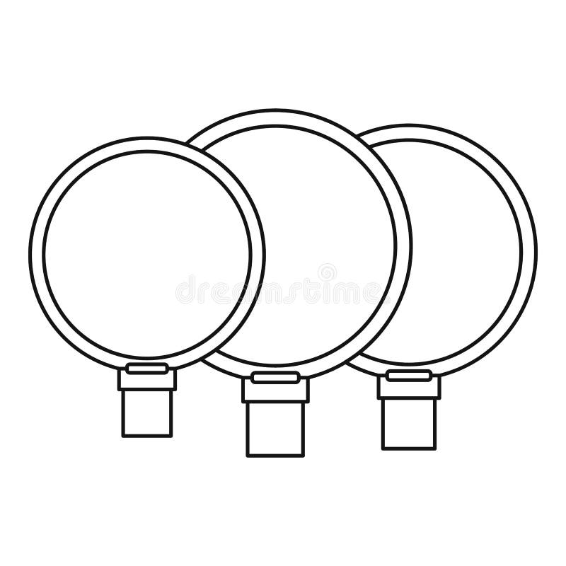 Camera Lenses Icon, Outline Style Stock Vector Illustration of focus