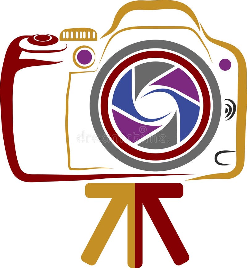 Camera logo stock illustration