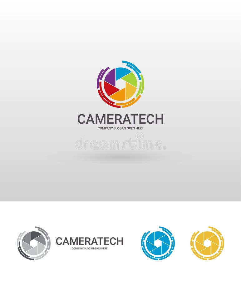 Media Camera. Technology Logo Template. Stock Vector - Illustration of