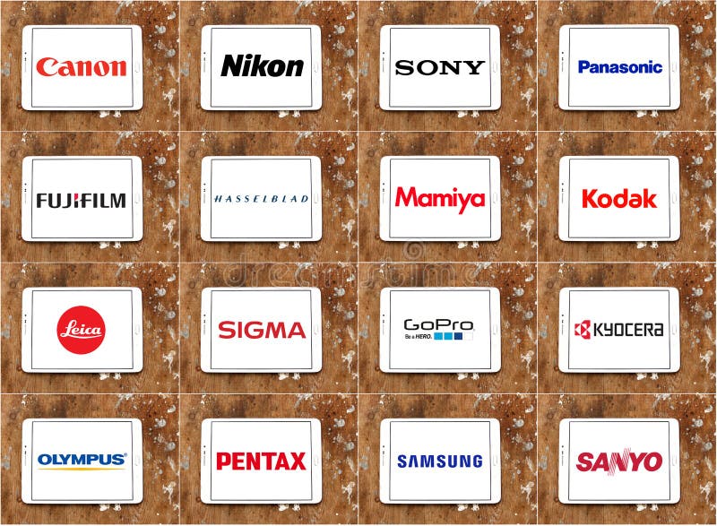 Camera manufacturers canon , nikon , sony , panasonic , fujifilm , hasselblad , mamiya , kodak , leica , sigma , gopro , kyocera