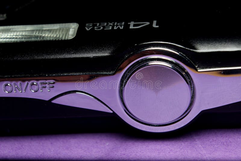Camera Power Button and Shutter Button and Flash Stock Photo Image of
