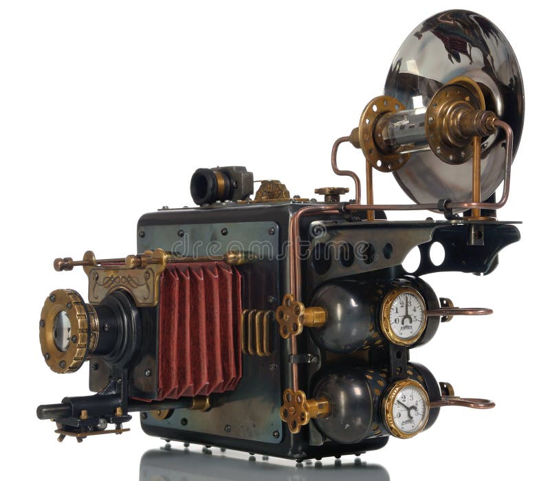 Camera steampunk stock images