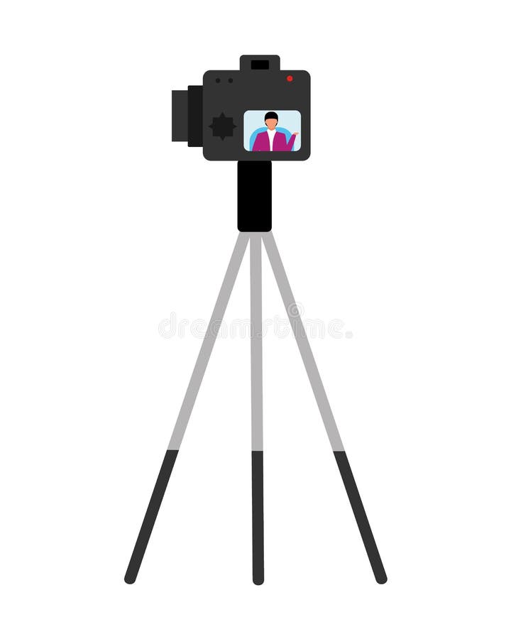 Camera on Tripod Semi Flat Color Vector Object Stock Vector - Illustration of shooting, film: 226934321 Camera on Tripod Semi Flat Color Vector Object Stock Vector - Illustration of shooting, film: 226934321