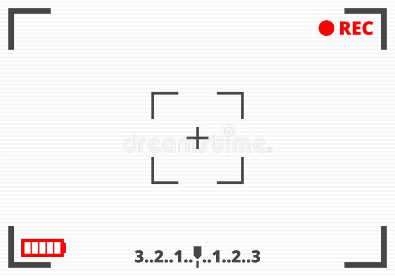 Camera Viewfinder Rec Background Vector Stock Vector Illustration Of Film Display