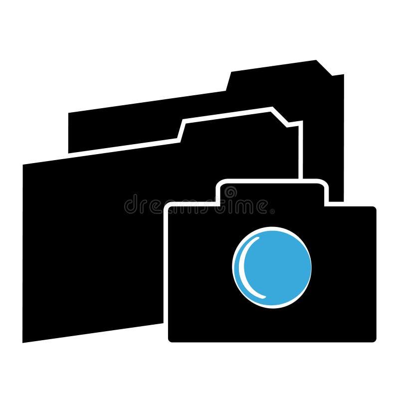 Camerapictogram met omslagen op witte achtergrond Vector illustratie royalty-vrije illustratie Camerapictogram met omslagen op witte achtergrond Vector illustratie royalty-vrije illustratie