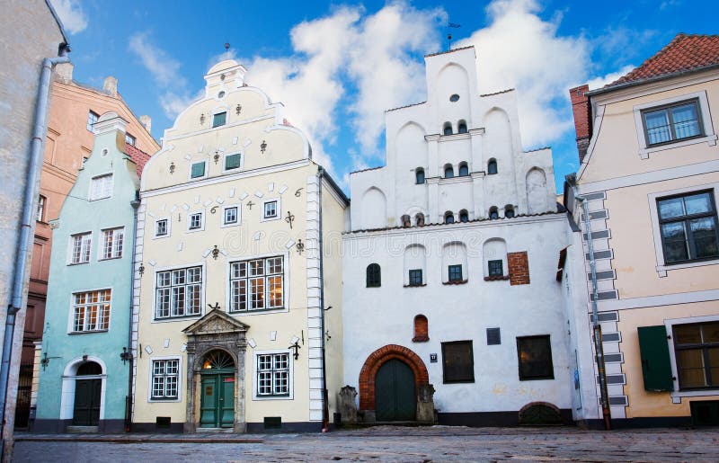Camere in vecchia città, Riga immagini stock Camere in vecchia città, Riga immagini stock