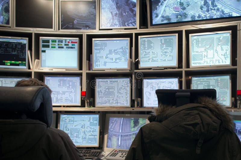 Cameră de control al traficului stock image