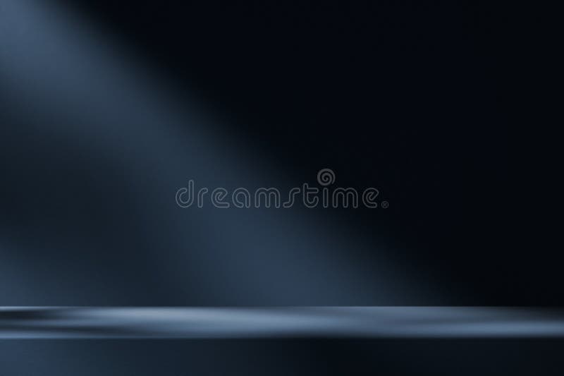 Cameră interioară de studio cu fundal abstract întunecat, cu lumină și umbră. Platformă minimală de lux pentru stadiul de produs m royalty free illustration