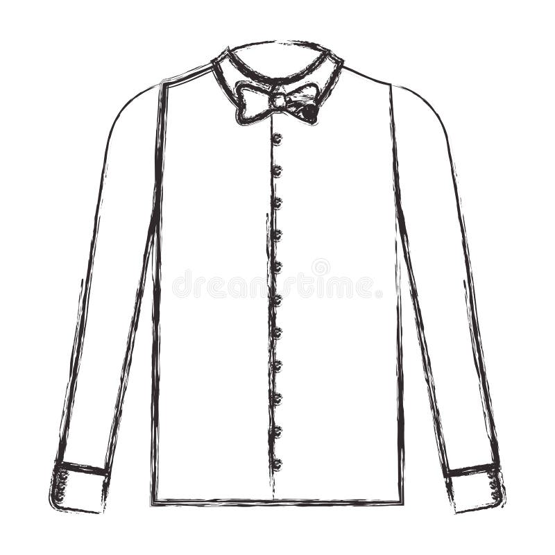 Camicia elegante con la cravatta a farfalla illustrazione vettoriale Camicia elegante con la cravatta a farfalla illustrazione vettoriale