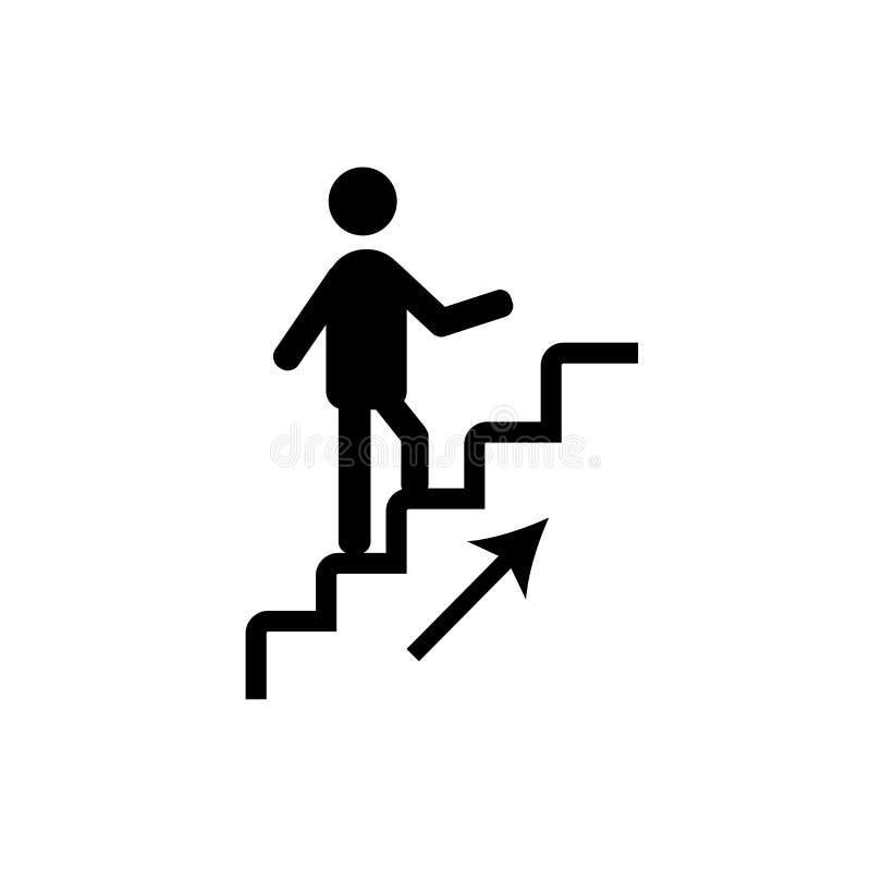 Caminando abajo el vector del icono aislado en el fondo blanco, caminando abajo la muestra ilustración del vector Caminando abajo el vector del icono aislado en el fondo blanco, caminando abajo la muestra ilustración del vector