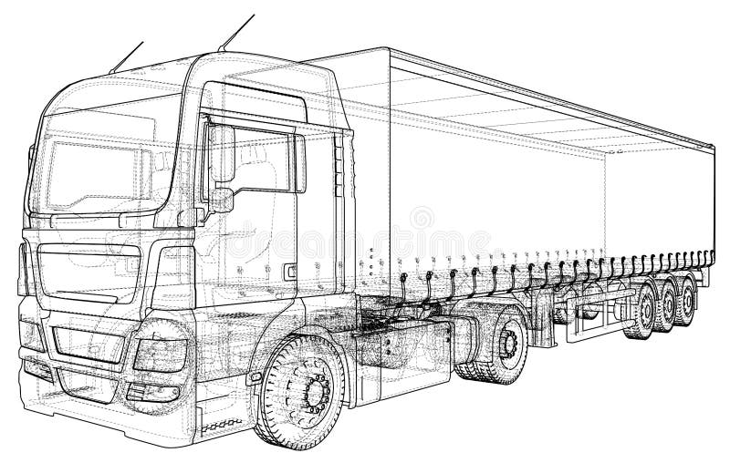 Ilustração De Rastreamento De Um Reboque De Caminhão Rebaixado 3d Em Desenho  Abstrato Vetor PNG , Maquinaria, Diesel, Dirigir Imagem PNG e Vetor Para  Download Gratuito