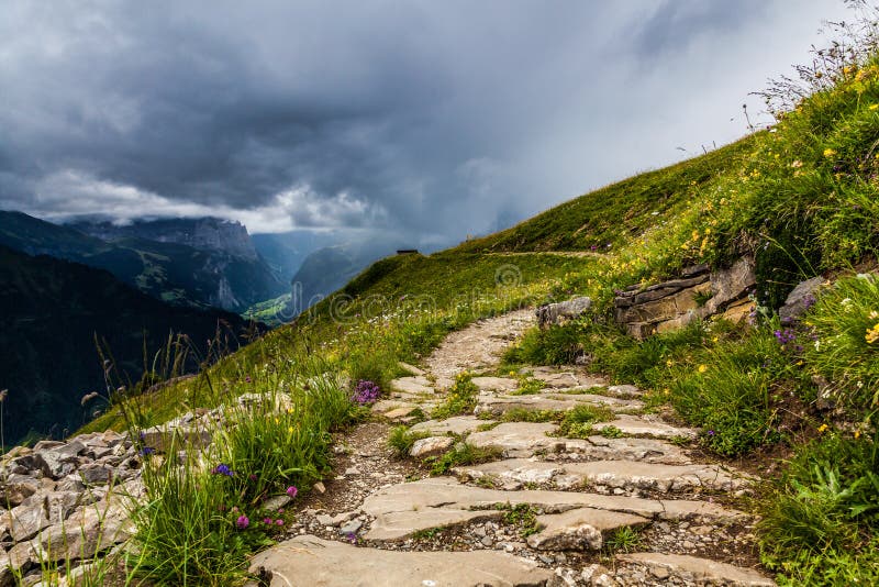 Percurso de Caminhada imagem de stock
