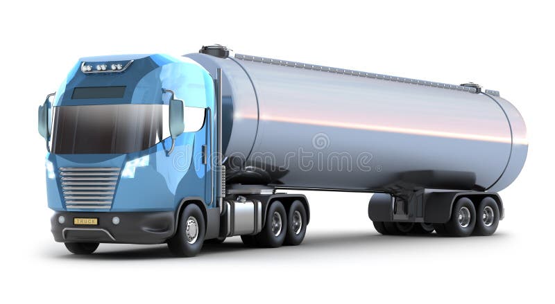 Oil Tanker truck. Isolated 3D image . MY OWN DESIGN. Oil Tanker truck. Isolated 3D image . MY OWN DESIGN