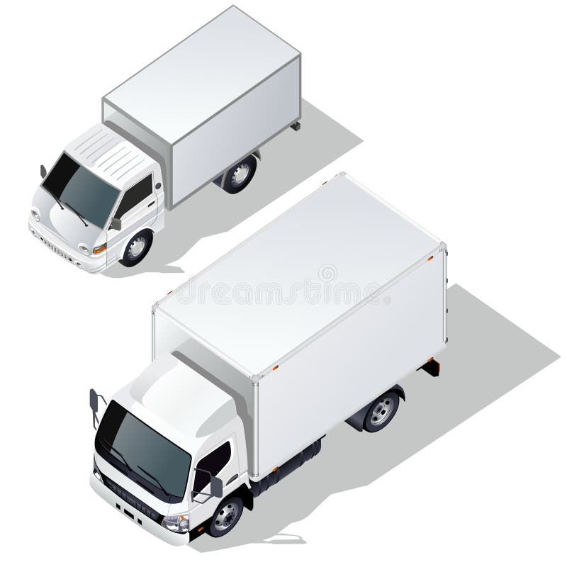 Vector delivery trucks isometric set. Available ai-10 format separated by groups for easy edit. Vector delivery trucks isometric set. Available ai-10 format separated by groups for easy edit