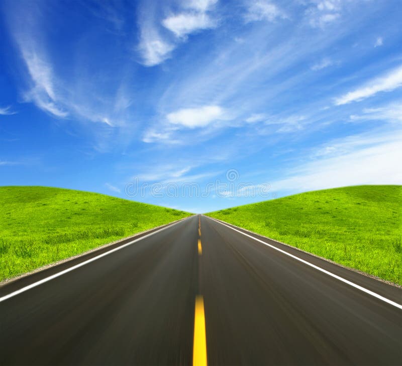 Camino a continuación imágenes de archivo libres de regalías
