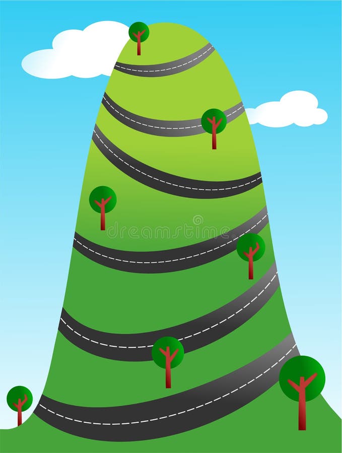 Camino de enrollamiento ilustración del vector Camino de enrollamiento ilustración del vector