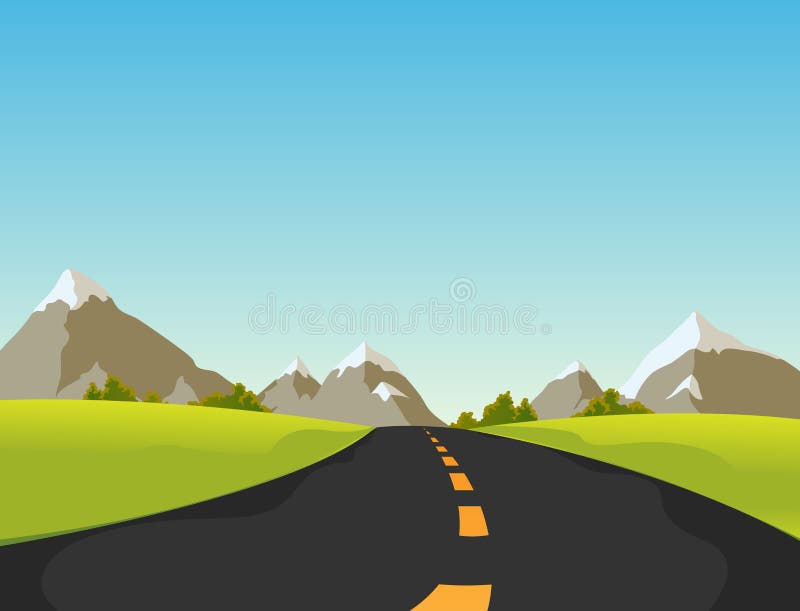 Camino de la montaña ilustración del vector Camino de la montaña ilustración del vector