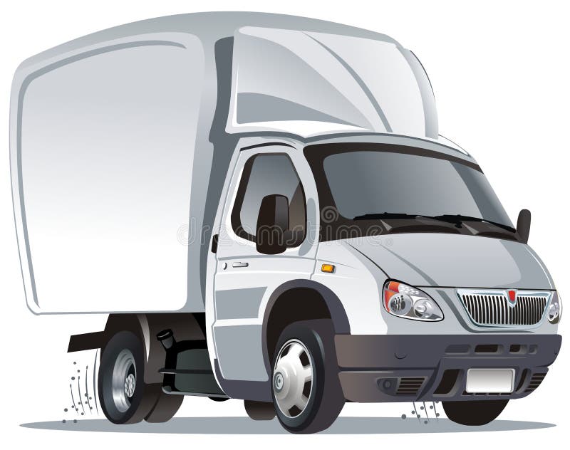 Camion de cargaison de dessin animé de vecteur illustration libre de droits Camion de cargaison de dessin animé de vecteur illustration libre de droits