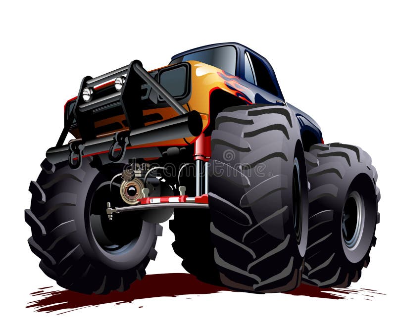 Camion de monstre de bande dessinée illustration de vecteur Camion de monstre de bande dessinée illustration de vecteur