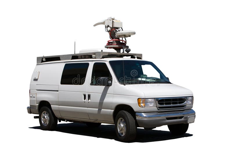 Camion de nouvelles de TV image stock. Image du nationale 1991545