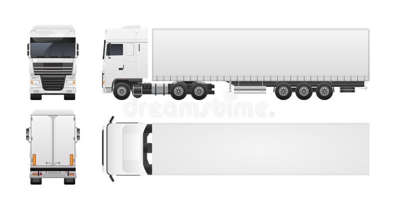 Camion ou camion moderne d'isolement sur le fond blanc Des vues de côté affrontez, arrière, supérieur et Véhicule routier utilita illustration libre de droits Camion ou camion moderne d'isolement sur le fond blanc Des vues de côté affrontez, arrière, supérieur et Véhicule routier utilita illustration libre de droits