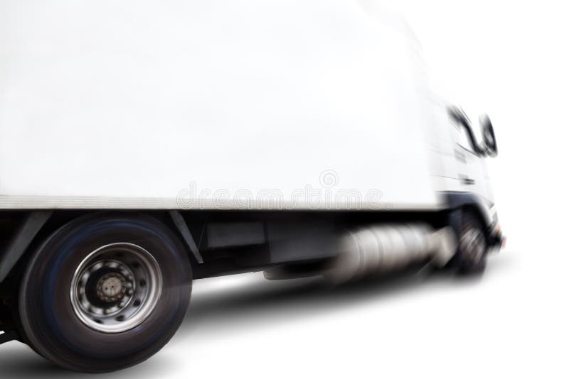 Camion și mișcare neclarizată stock photography