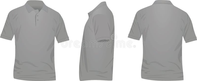 Camisa cinzenta do polo t ilustração royalty free Camisa cinzenta do polo t ilustração royalty free