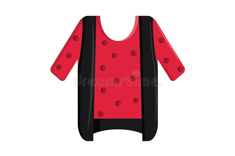 Camisa Roja Con Chaleco Negro Ilustración del Vector - Ilustración de venta, objetos: